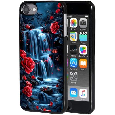 AIRWEE Case for iPod Touch 5th/6th/7th Generation, Slim Fit Shockproof & Lightweight Durable Cover for Apple iPod Touch, Drop Protection Hard PC Shell for Women Girls Men, Gothic Roses
