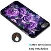 AIRWEE Case for iPod Touch 5th/6th/7th Generation, Slim Fit Shockproof & Lightweight Durable Cover for Apple iPod Touch, Drop Protection Hard PC Shell for Women Girls Men, Purple Butterfly Rose view 3