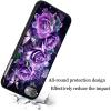 AIRWEE Case for iPod Touch 5th/6th/7th Generation, Slim Fit Shockproof & Lightweight Durable Cover for Apple iPod Touch, Drop Protection Hard PC Shell for Women Girls Men, Purple Butterfly Rose view 4