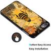 AIRWEE Case for iPod Touch 5th/6th/7th Generation, Slim Fit Shockproof & Lightweight Durable Cover for Apple iPod Touch, Drop Protection Hard PC Shell for Women Girls Men, Flower Bee view 3