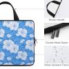 Cute Hibiscus Flower Print Laptop Bag Tablet Protective Sleeve Waterproof Computer Bags for Carrying 10inch view 4