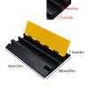 35 in Cable Protector Ramp, 2 Channels Driveway Hose Protector, PVC Rubber-Plastic Speed Bumps with Non-Slip Surface, 1100 lbs Capacity for Outdoor Areas, Garages, Gardens view 2
