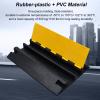 35 in Cable Protector Ramp, 2 Channels Driveway Hose Protector, PVC Rubber-Plastic Speed Bumps with Non-Slip Surface, 1100 lbs Capacity for Outdoor Areas, Garages, Gardens view 3
