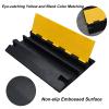 35 in Cable Protector Ramp, 2 Channels Driveway Hose Protector, PVC Rubber-Plastic Speed Bumps with Non-Slip Surface, 1100 lbs Capacity for Outdoor Areas, Garages, Gardens view 4