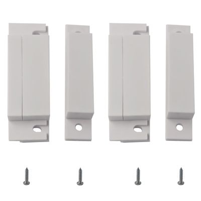 AUXBC 2 Sets Wired Door Window Sensor, NC Magnetic Reed Switch Surface Mount Contact for Home Security Alarm System, HC-31 White Housing with Installation Screws