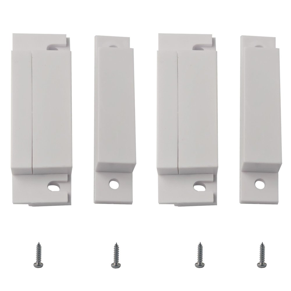 AUXBC 2 Sets Wired Door Window Sensor, NC Magnetic Reed Switch Surface Mount Contact for Home Security Alarm System, HC-31 White Housing with Installation Screws