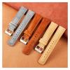 FYXT Suede Leather Watch Strap 18mm 19mm 20mm 22mm Band Vintage Handmade Watchband Grey Brown Replacement Belts For Watch Accessories(Black,22mm) view 4