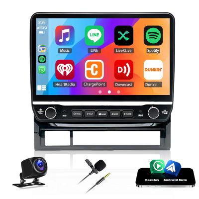 10'' Car Stereo Radio for Toyota Tacoma 2005 2006 2007 2008 2009 2010 2011 2012 2013 2014 2015 with Wireless CarPlay Android Auto, Touch Screen GPS WiFi Bluetooth FM/RDS SWC AHD Backup Camera