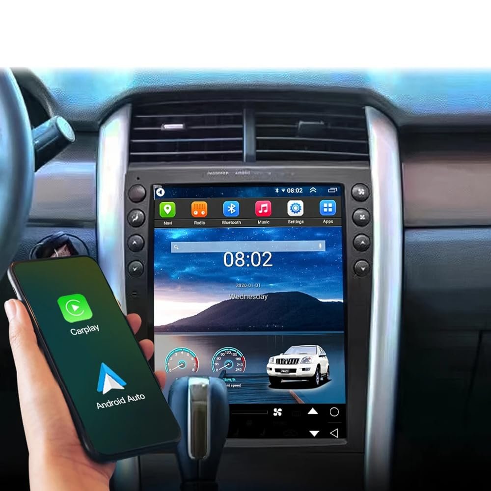 12.1" Carplay Screen for Ford Edge 2009-2013 Years System, Android Auto Car Stereo Multimedia Car Radio Receiver, 1024 * 768 PX HD