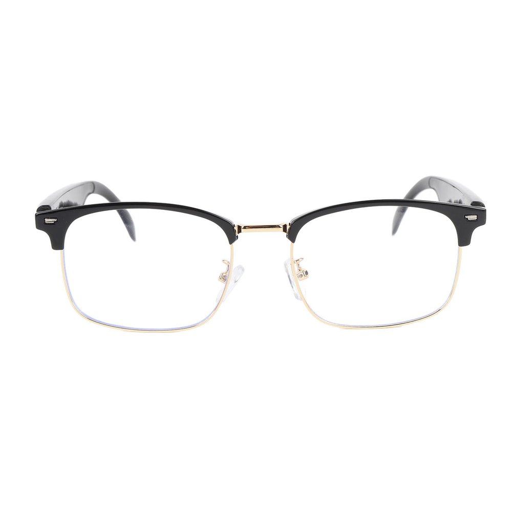 ASHATA AI Smart Glasses, 5.3 Translation Glasses with Real Time, APP Synchronised Bilingual Display, for Business Travel Meeting Outdoor Activities (Gold)
