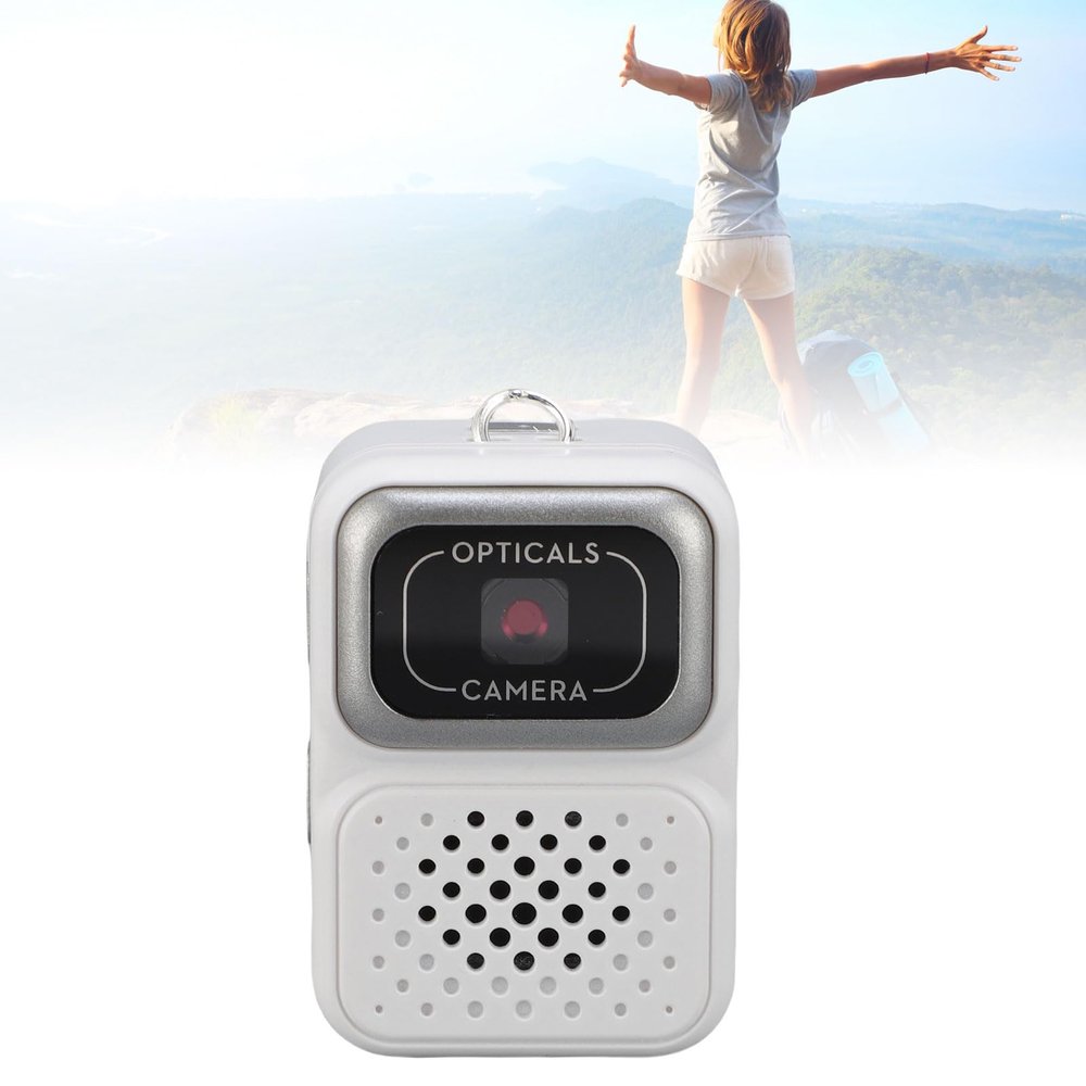 Yoidesu Mini Digital Camera Keychain, 0.96 Inch Display 2MP 480P Keychain Photo Video Camera with 150 Mins Record, Ultra - Portable Tiny Camcorder for Travel Study (White)
