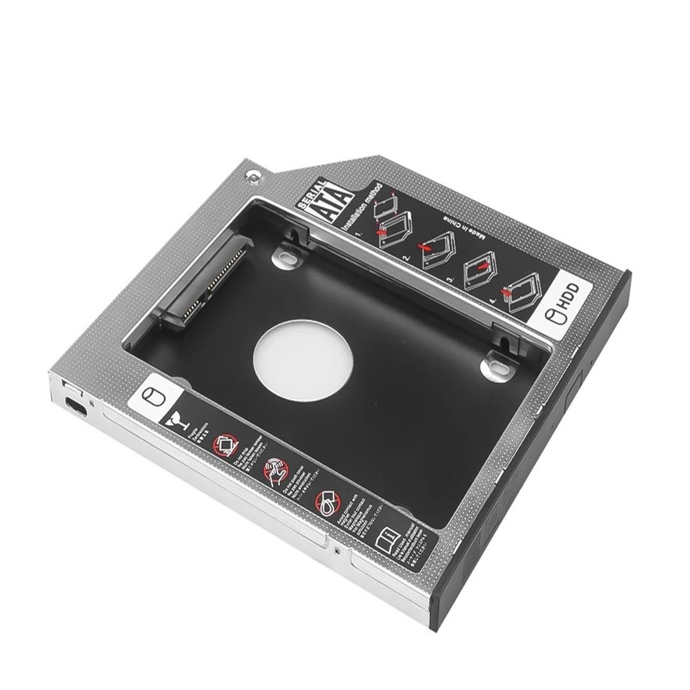 1PCS Second 2nd HDD Caddy 9MM 9.5MM 12.7MM SATA 3.0 for 2.5'' SSD Case Hard Disk Drive Adapter for CD DVD-ROM Optibay(9.5mm)