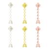 Decorative Butterfly Cable Organizer, Wall-Mounted Cord Management Clips in White, Yellow, Pink, 6-Pack view 1