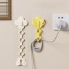 Decorative Butterfly Cable Organizer, Wall-Mounted Cord Management Clips in White, Yellow, Pink, 6-Pack view 2