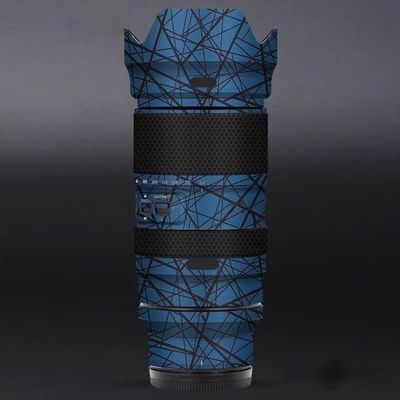 Anti-Scratch Camera Lens Sticker for Tamron 50-400mm F4.5-6.3 fit for Nikon Mount Coat Wrap Protective Film Skin Cover 50 400(Cross Blue)