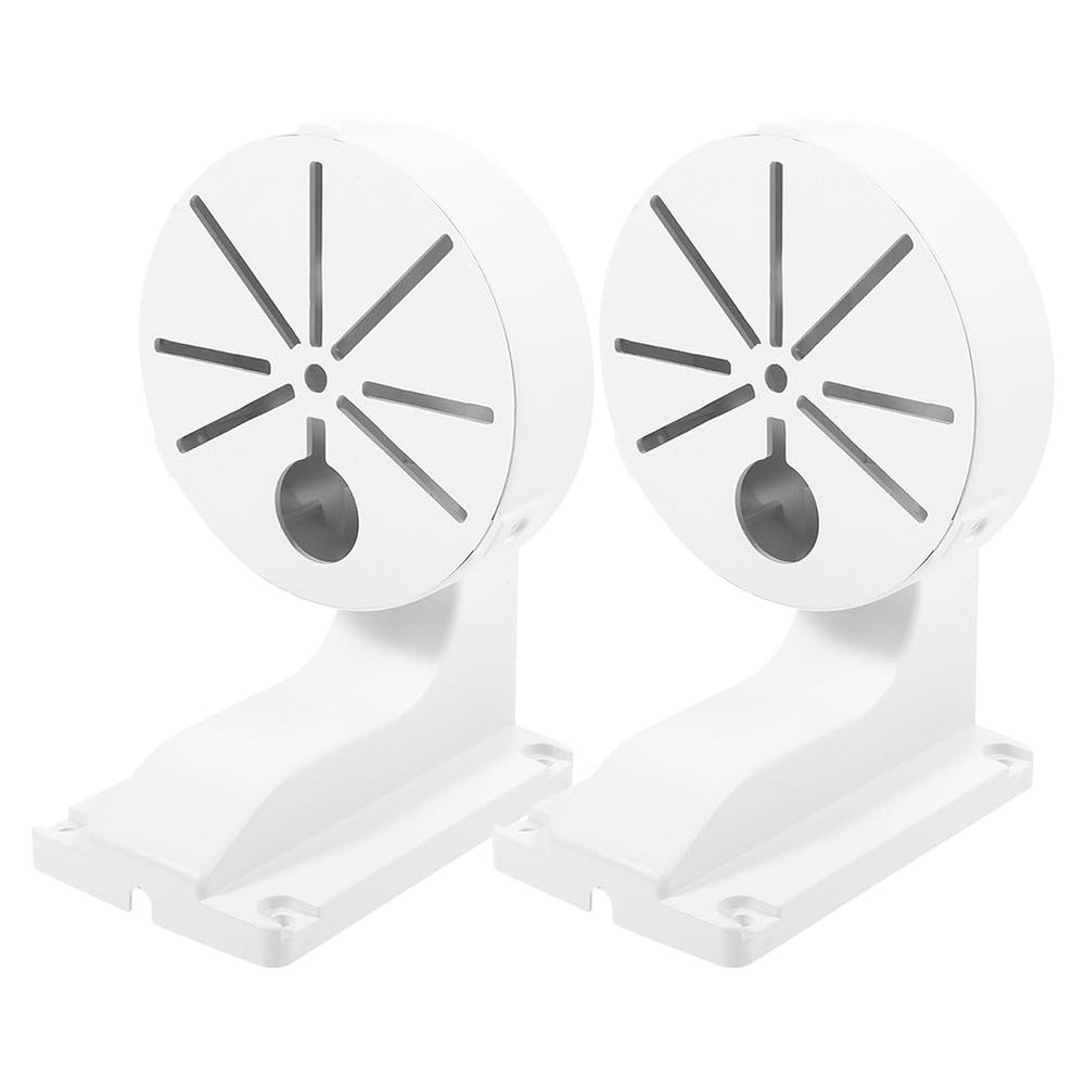 jojofuny 2pcs Camera Mounting Bracket: Wall Mount Bracket for Security Cameras - Plastic CCTV Cam Holder Junction Box Cable Management Mounting Case