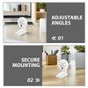 jojofuny 2pcs Camera Mounting Bracket: Wall Mount Bracket for Security Cameras - Plastic CCTV Cam Holder Junction Box Cable Management Mounting Case view 4