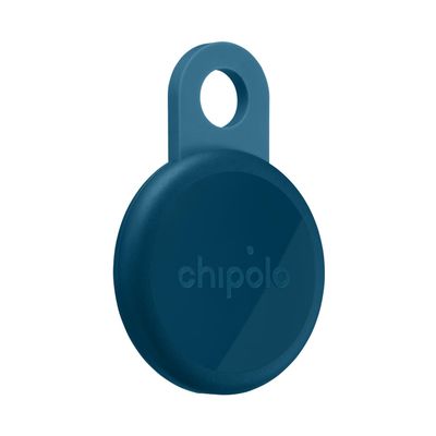 Chipolo LOOP - Rechargeable Bluetooth Tracker for Key and Pocket Location, Compatible with Apple or Google, Call Your Phone & Out of Range Alerts for Android (Navy)