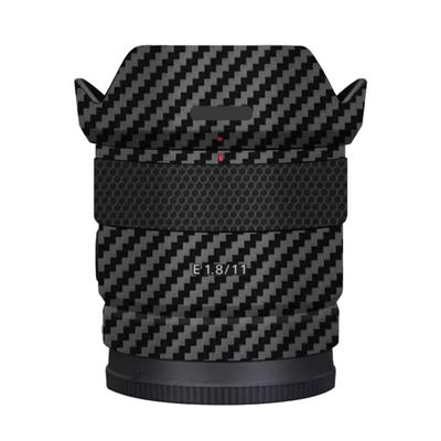 Camera Skin Wrap Lens Skins Protector Anti-Scratch Coat Wrap Cover Sticker for Sony E 11mm F1.8 G(Carbon Fiber Black)