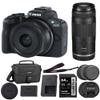Canon EOS R50 Mirrorless Camera with 18-45mm and 75-300mm Lens (Black) Bundle with 64GB Memory Card + Canon 200ES EOS Shoulder Bag (4 Items) view 1