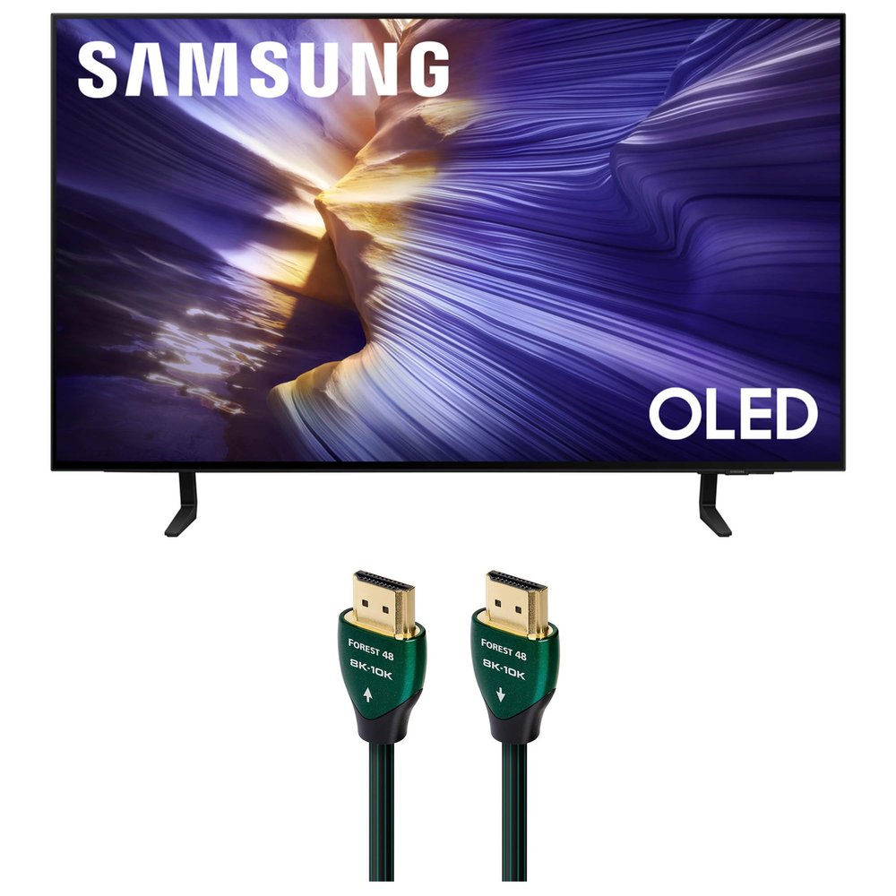 Samsung QN42S90FAEXZA 42 Inch 4K OLED Smart TV with an AudioQuest Forest 1.5M 48G 8K-10K HDMI Digital Cable (2025)