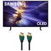 Samsung QN42S90FAEXZA 42 Inch 4K OLED Smart TV with an AudioQuest Forest 1.5M 48G 8K-10K HDMI Digital Cable (2025) view 1
