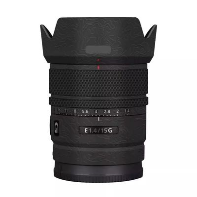 Lens Skin Vinyl Wrap Film Camera Protective Sticker for Sony E 15mm F1.4 G Photography Accessories 15 F 1.4 G(Contour Black)