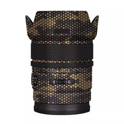 Lens Skin Vinyl Wrap Film Camera Protective Sticker for Sony E 15mm F1.4 G Photography Accessories 15 F 1.4 G(Mamba Gold)