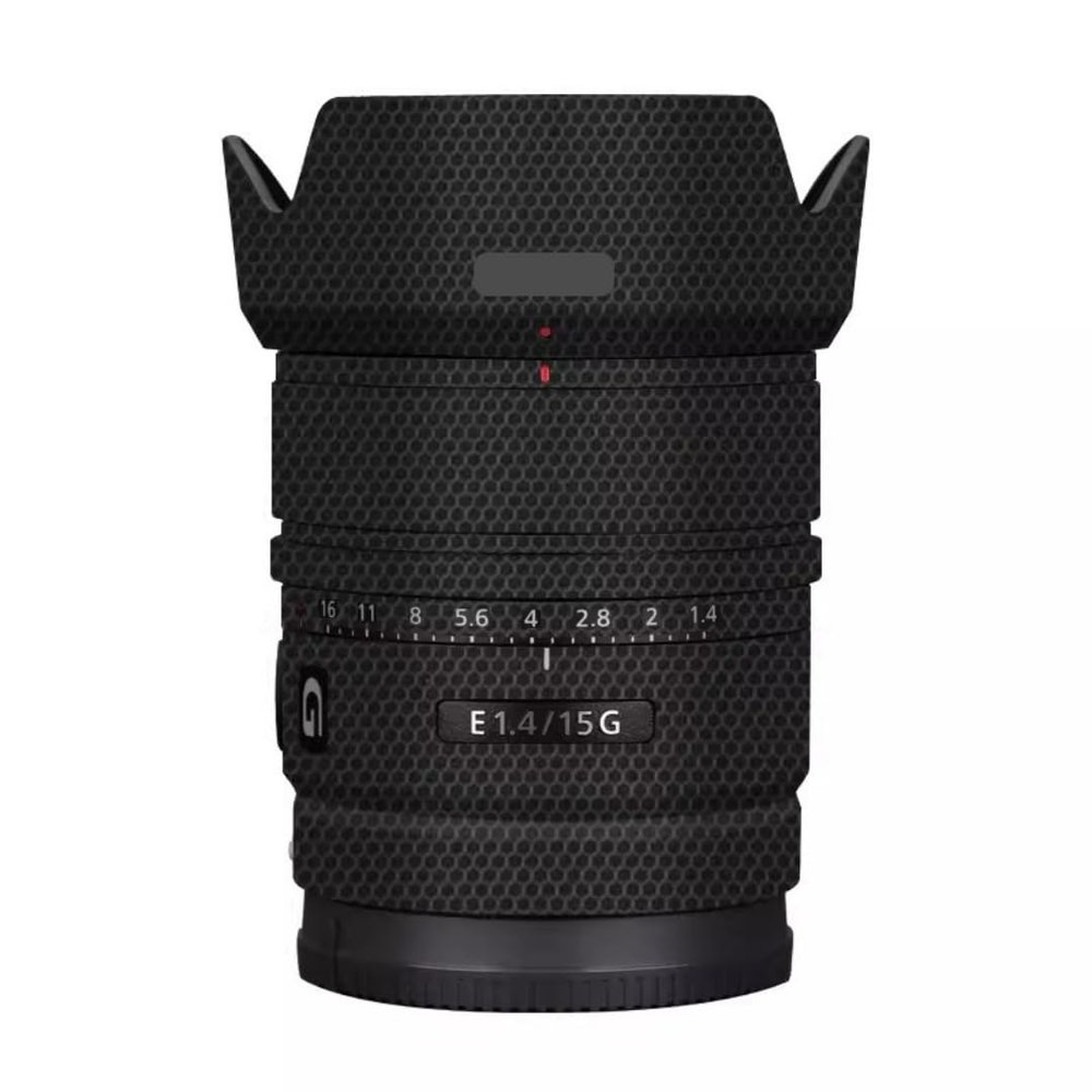 Lens Skin Vinyl Wrap Film Camera Protective Sticker for Sony E 15mm F1.4 G Photography Accessories 15 F 1.4 G(Matrix Black)
