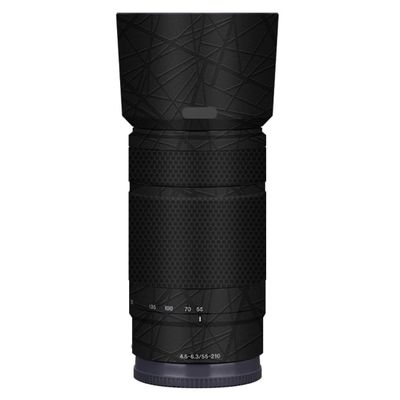 Skin Lens Camera Skin Wrap Vinyl Protective Sticker Photography Accessories for Sony E 55-210mm F4.5-6.3 55-210(Cross Ultra Black)