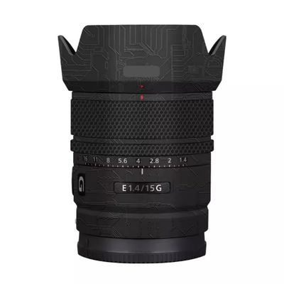 Lens Skin Vinyl Wrap Film Camera Protective Sticker for Sony E 15mm F1.4 G Photography Accessories 15 F 1.4 G(Circuit Black)