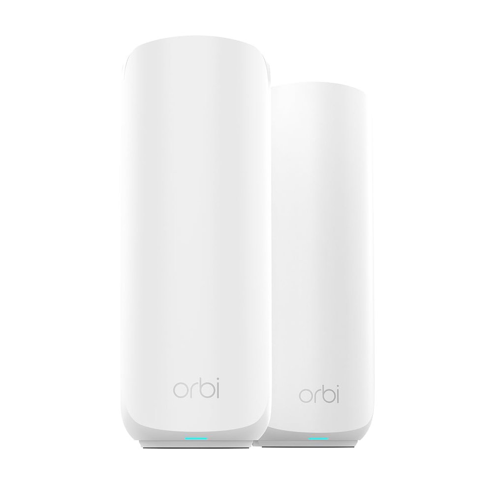 NETGEAR Orbi 360 Series Dual-Band WiFi 7 Mesh Network System for Home (RBE362) Wireless Router + 1 Extender, Security Features, 5 Gbps, Covers 4,000 sq.ft., 70 Devices, 2.5GB Internet Port, BE5000