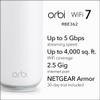 NETGEAR Orbi 360 Series Dual-Band WiFi 7 Mesh Network System for Home (RBE362) Wireless Router + 1 Extender, Security Features, 5 Gbps, Covers 4,000 sq.ft., 70 Devices, 2.5GB Internet Port, BE5000 view 2