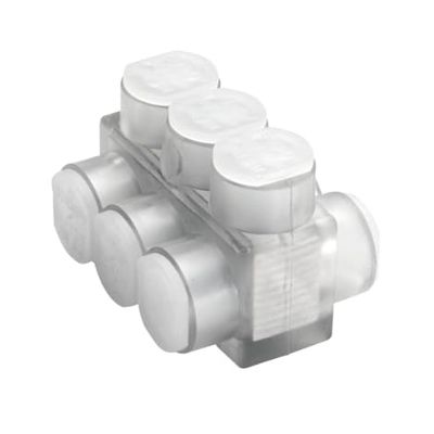 BIBD6003 | 25018852  Aluminum Multiple Tap Connector, 3-Port, 2-Sided Entry, 4 AWG600 kcmil, Clear Insulated, Al/Cu Rated