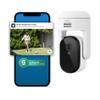 Arlo Essential Pan Tilt Security Camera 2K + 6 Months of Secure Plus Plan - Wired Plug-in Power Outdoor Camera, Person Recognition, Package Detection, Animated Preview, Auto Motion Tracking, 1 Cam view 1