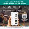 Arlo Essential Pan Tilt Security Camera 2K + 6 Months of Secure Plus Plan - Wired Plug-in Power Outdoor Camera, Person Recognition, Package Detection, Animated Preview, Auto Motion Tracking, 1 Cam view 4