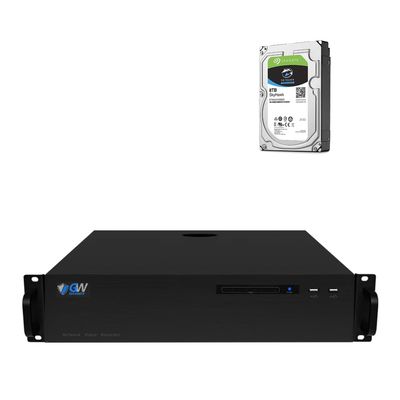 GW Security 12MP 4K 64 Channel NVR TAA & NDAA Compliant Video Recorder with Free App, 128TB Storage Capacity, No Monthly Fees, Smart AI Search & Analytics, Pre-installed 8TB Hard Drive (GW6864N-V8 8T)