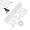 banapoy 10Pcs Cord Hider Kit, Cord Covers Paintable Cable Raceway TV Cable Hider Wall Kit, for 4-5 Ethernet or 5-6 Copper Wires Management, W25mmxH13mm, White view 2