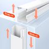 banapoy 10Pcs Cord Hider Kit, Cord Covers Paintable Cable Raceway TV Cable Hider Wall Kit, for 4-5 Ethernet or 5-6 Copper Wires Management, W25mmxH13mm, White view 3