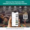 Arlo Essential Security Camera 2K (2025 Release) + 6 Months of Secure Plus Plan - Continuous Wired Plug-in Power Outdoor Camera, Person Recognition, Package Detection, Animated Preview, 1 Cam, White view 4