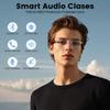 Faifxo Smart Glasses Rimless Smartglasses with Bluetooth Speaker,Remote Control Photo Taking/UV Protection Voice Control (Anti-Bluelight Lenses) view 2