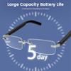 Faifxo Smart Glasses Rimless Smartglasses with Bluetooth Speaker,Remote Control Photo Taking/UV Protection Voice Control (Anti-Bluelight Lenses) view 3