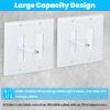 3 Pack 2 Gang Brush Wall Plate, Cable Pass Through Wire Hider for Cable Management, Compatible with Ethernet Cables, HDMI Cables & Home Theater Systems view 4