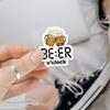 3Pcs Beer O'clock Sticker Funny Humorous BE:ER Drinking Gift for Friends Coworker Party Enthusiasts Beer O'clock Stickers Drink Lovers Car Decal for Laptop Water Bottle Notebook Toolbox Hard Hat 3" view 2