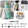 3Pcs Beer O'clock Sticker Funny Humorous BE:ER Drinking Gift for Friends Coworker Party Enthusiasts Beer O'clock Stickers Drink Lovers Car Decal for Laptop Water Bottle Notebook Toolbox Hard Hat 3" view 3