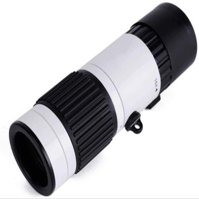 15-75x25 HD Monocular Telescope, Compact Waterproof Binocular with Clear Vision, Anti-Fog & Non-Slip Grip for Bird Watching, Camping Outdoor Sports White
