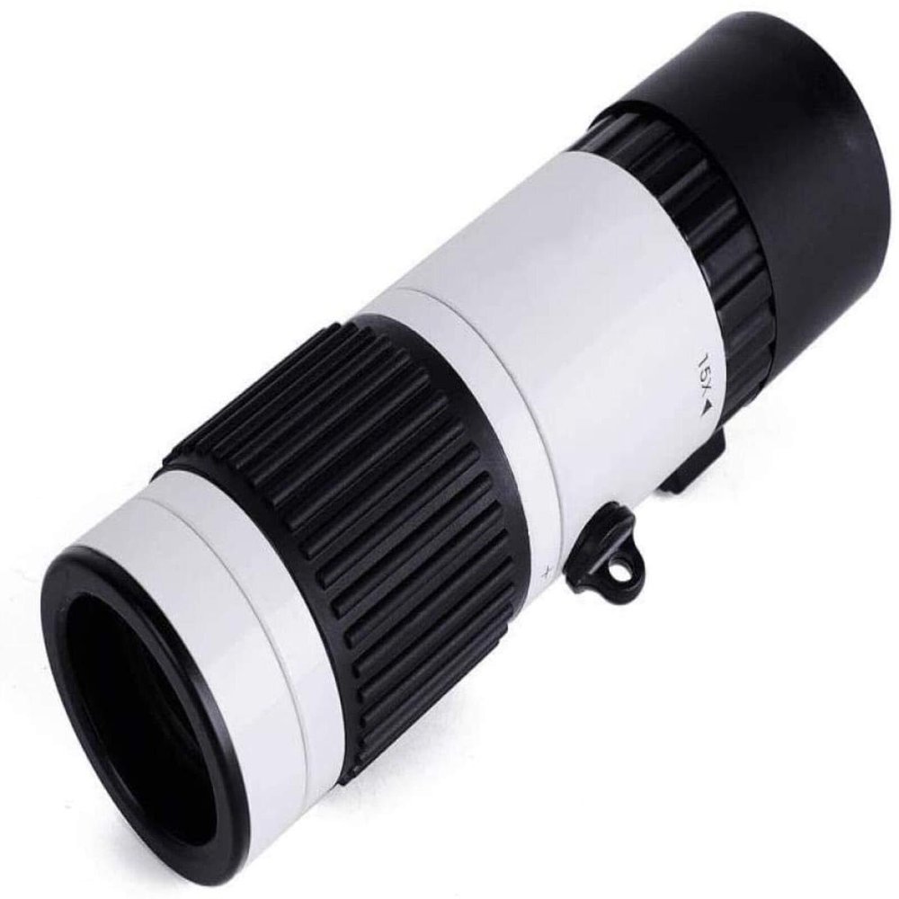 15-75x25 HD Monocular Telescope, Compact Waterproof Binocular with Clear Vision, Anti-Fog & Non-Slip Grip for Bird Watching, Camping Outdoor Sports  White