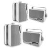 STUDIOFINIX 3.5" Outdoor Bluetooth Speakers Wired Waterproof, 400W 3 Way Upgrade Premium Wall Mount Speakers, Durable Mountable Loud Sound System for Patio Indoor Deck Garage (White 2 Pairs) view 1