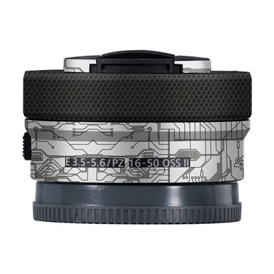Camera Lens Sticker for Sony E 16-50mm II Macro Coat Wraps Film Protector Vinyl Decal Skin 16-50 II(Circuit White)