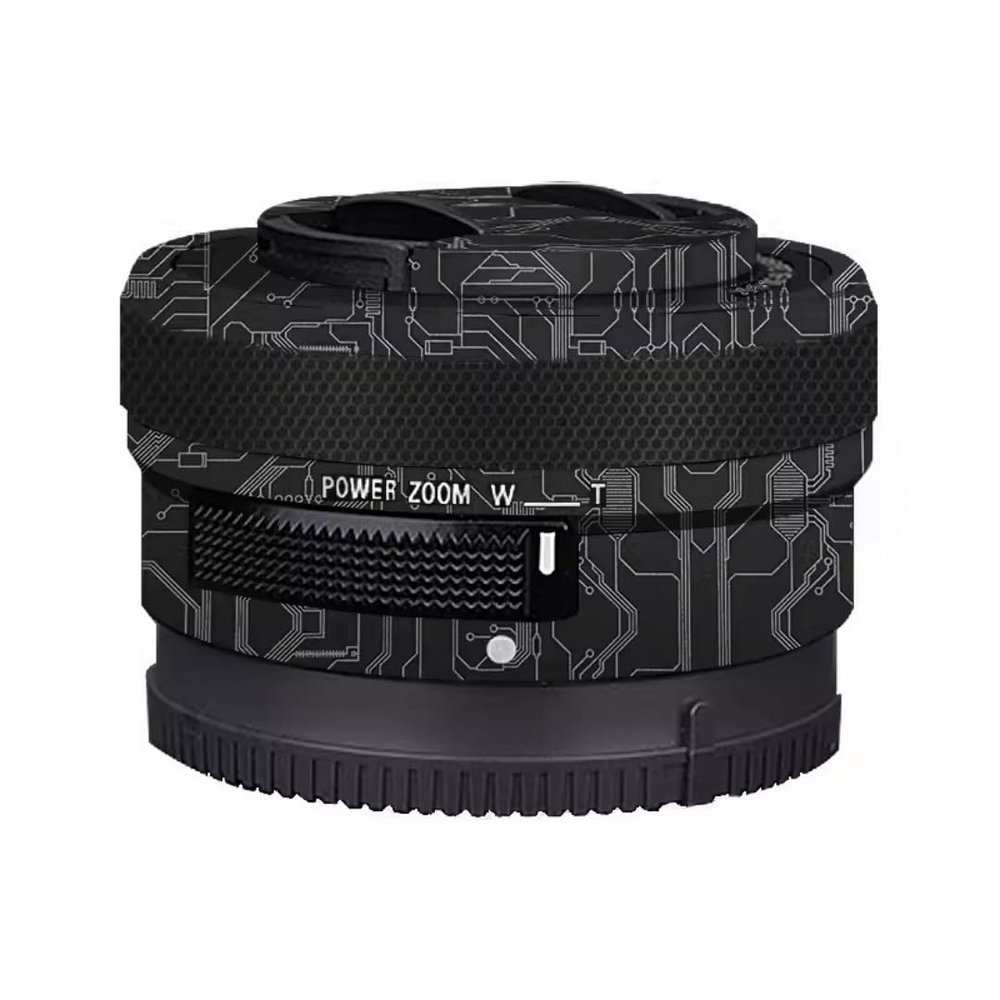 Camera Lens Sticker for Sony E 16-50mm Macro Coat Wraps Film Protector Vinyl Decal Skin 16-50(Circuit Titanium)